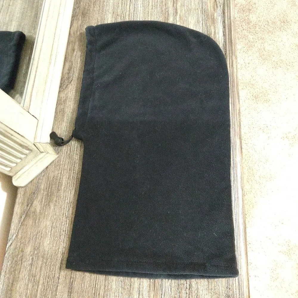 Unisex Balaclava, face cover, mask, gaiter, neck warmer, black fleece